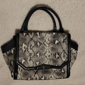 SIMPLY VERA VERA WANG Snakeskin Satchel With Shoulder Strap